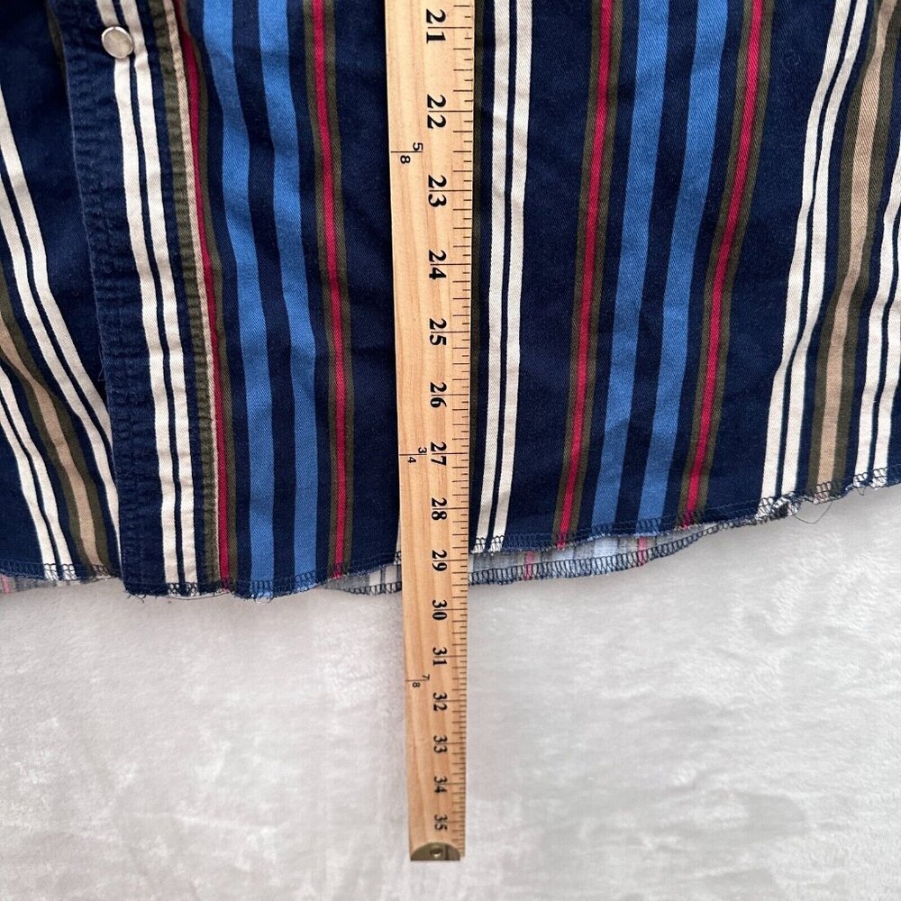 Vintage Wrangler Shirt Mens 2XL Western Pearl Snap Striped Rodeo Cowboy - Picture 5 of 7